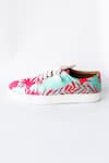 Shop_La Fiza_Green Fabric Tory Sneakers_Online_at_Aza_Fashions