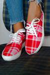 Buy_La Fiza_Pink Misty Tartan Sneakers_at_Aza_Fashions