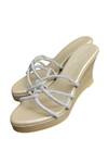 Buy_Cinderella By Heena Yusuf_Beige Embroidery Strappy Wedges _at_Aza_Fashions