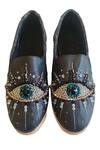 Buy_Cinderella By Heena Yusuf_Black Nazar Embroidered Shoes _at_Aza_Fashions