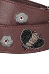 Duetluxury_Maroon Embroidered Sting Strap_Online_at_Aza_Fashions