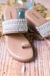 Shop_Urbansway_Pink Embellished Kolhapuri Wedges _at_Aza_Fashions