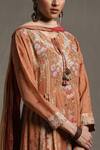 Shop_Ritu Kumar_Beige Cotton Viscose Georgette Floral Print Anarkali Set_Online_at_Aza_Fashions