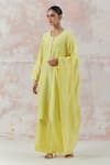 Buy_Simrita Arora_Yellow Kurta Silk Chanderi Dupatta Cotton Satin Palazzo Set  _Online_at_Aza_Fashions