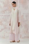 Buy_Simrita Arora_Pink Kurta Silk Chanderi Dupatta Cotton Satin Ombre Palazzo Set _Online_at_Aza_Fashions