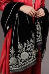 Shop Shades Of India Black Zari Velvet Floral Embroidered Shawl at Aza Fashions Shop_Shades Of India_Black Zari Velvet Floral Embroidered Shawl_at_Aza_Fashions