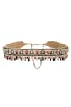 Buy_Lovetobag_Red Semi-precious Rubies Amara Ruby Embellished Belt _at_Aza_Fashions