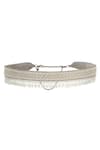 Buy_Lovetobag_Silver Japanese Beads Kiah Embellished Belt _at_Aza_Fashions