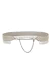 Lovetobag_Silver Japanese Beads Kiah Embellished Belt _Online_at_Aza_Fashions