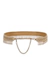 Lovetobag_Gold Kiah Embellished Belt_Online_at_Aza_Fashions