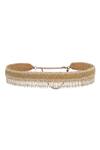 Buy_Lovetobag_Gold Japanese Beads Kiah Embellished Belt _at_Aza_Fashions
