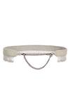 Shop_Lovetobag_Ivory Japanese Beads Kiah Embellished Belt _at_Aza_Fashions