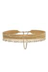 Buy_Lovetobag_Gold Crystals, Pearls, Beads Noori Embellished Belt _at_Aza_Fashions