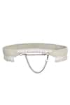 Lovetobag_Ivory Japanese Beads Noori Embellished Belt _Online_at_Aza_Fashions
