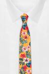 Buy_Tossido_Yellow Printed Tropical Tie_Online_at_Aza_Fashions