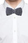 Buy_Tossido_Blue Embroidered Geometric Pattern Bow Tie_at_Aza_Fashions