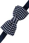 Shop_Tossido_Blue Embroidered Geometric Pattern Bow Tie_at_Aza_Fashions