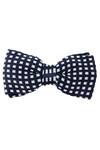 Tossido_Blue Embroidered Geometric Pattern Bow Tie_Online_at_Aza_Fashions
