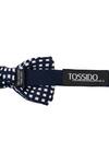 Buy_Tossido_Blue Embroidered Geometric Pattern Bow Tie_Online_at_Aza_Fashions