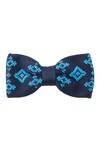 Tossido_Blue Embroidered Bow Tie_Online_at_Aza_Fashions