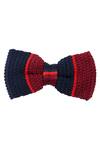 Tossido_Maroon Embroidered Colorblock Bow Tie_Online_at_Aza_Fashions