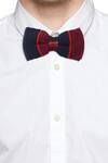 Buy_Tossido_Maroon Embroidered Colorblock Bow Tie_Online_at_Aza_Fashions