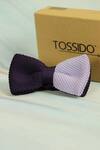 Buy_Tossido_Purple Embroidered Colorblock Bow Tie_at_Aza_Fashions