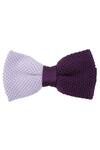 Tossido_Purple Embroidered Colorblock Bow Tie_Online_at_Aza_Fashions