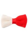 Tossido_Red Embroidered Colorblock Bow Tie_Online_at_Aza_Fashions