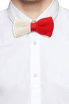 Buy_Tossido_Red Embroidered Colorblock Bow Tie_Online_at_Aza_Fashions