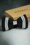 Buy_Tossido_Black Embroidered Bow Tie_at_Aza_Fashions