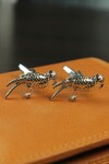 Buy_Tossido_Silver Bird Shape Cufflinks_at_Aza_Fashions