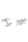 Buy_Tossido_Silver Bird Shape Cufflinks_Online_at_Aza_Fashions