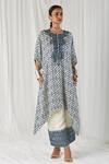 Buy_Heena Kochhar_Beige Silk Linen Asalah Printed Kaftan And Pant Set_at_Aza_Fashions