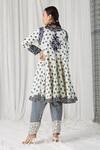 Shop_Heena Kochhar_Blue Alisha Silk Linen Anarkali Set_at_Aza_Fashions