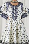 Shop_Heena Kochhar_Blue Alisha Silk Linen Anarkali Set_Online_at_Aza_Fashions