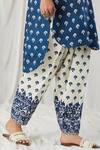 Buy_Heena Kochhar_Blue Alifa Silk Linen Kurta And Salwar Set_Online_at_Aza_Fashions