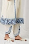 Buy_Heena Kochhar_Cream Kurta Atiya Handloom Chanderi Choga And Salwar Set_Online_at_Aza_Fashions