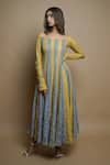 Buy_Ahi Clothing_Yellow Kurta- Chikankari Georgette Palazzo- Cotton Silk And Anarkali Set _Online_at_Aza_Fashions