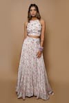 Ahi Clothing_Off White Crepe Lining- Heavy Shantoon Print And Embroidery Floral Lehenga Set _Online_at_Aza_Fashions