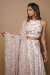 Shop_Ahi Clothing_Off White Crepe Lining- Heavy Shantoon Print And Embroidery Floral Lehenga Set _Online_at_Aza_Fashions