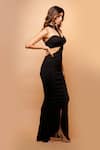 Shop_Ahi Clothing_Black Lycra Halter Shimmer Mermaid Long Dress _Online_at_Aza_Fashions