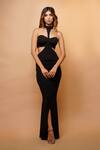 Shop_Ahi Clothing_Black Lycra Shimmer Mermaid Long Dress