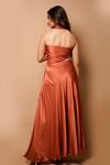 Shop_AHI Clothing_Brown Satin Maxi Dress_at_Aza_Fashions