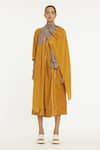 Buy_THREE_Yellow Color Block Scarf _at_Aza_Fashions