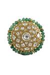 Buy_Riana Jewellery_White Real Jadtar Stones Embellished Ring _at_Aza_Fashions
