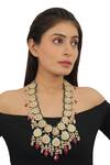 Riana Jewellery_Gold Plated Pearls Jadtar Stone Embellished Necklace Set _Online_at_Aza_Fashions