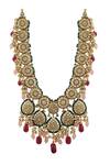 Buy_Riana Jewellery_Gold Plated Pearls Jadtar Stone Embellished Necklace Set _Online_at_Aza_Fashions