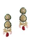 Riana Jewellery_Gold Plated Pearls Jadtar Stone Embellished Necklace Set _at_Aza_Fashions
