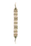 Shop_Riana Jewellery_White Real Jadtar Stones Embellished Hairband _at_Aza_Fashions